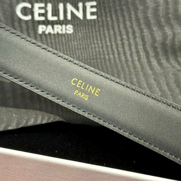 Celine Women's Belt in Black with Gold Buckle - Picture 9 of 9